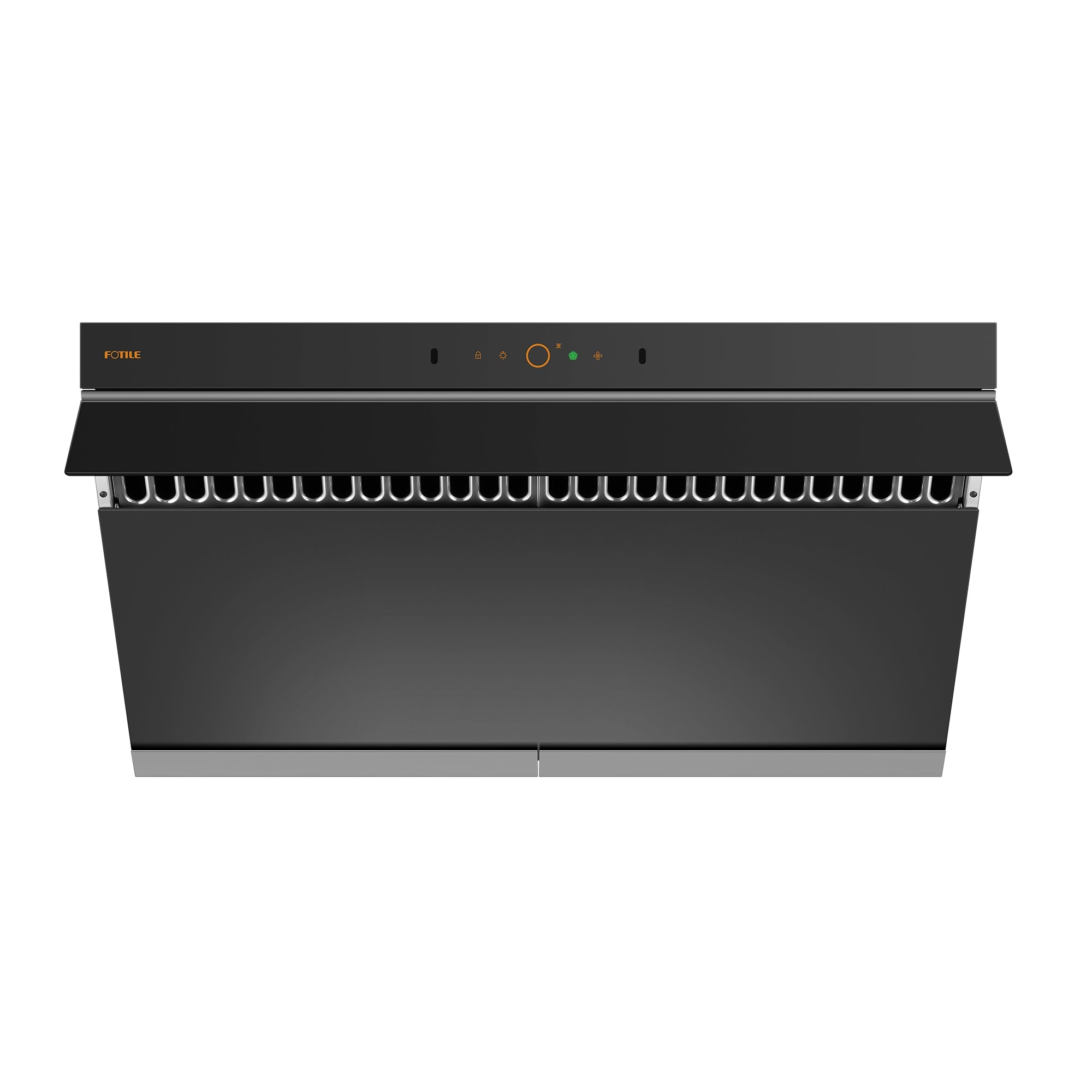 Angle. FOTILE - FOTILE 36" 1100CFM Under Cabinet|Wall Mount Range Hood in Moonshawdow - Moonshadow Grey.