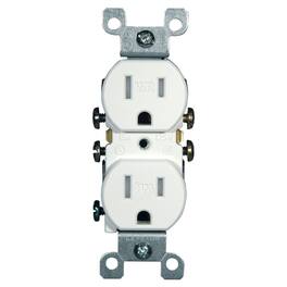 Leviton - 15 Amp 125V Weather- and Tamper-Resistant Duplex Receptacle, Grounding, Side and Quickwire, W5320-T0W - White