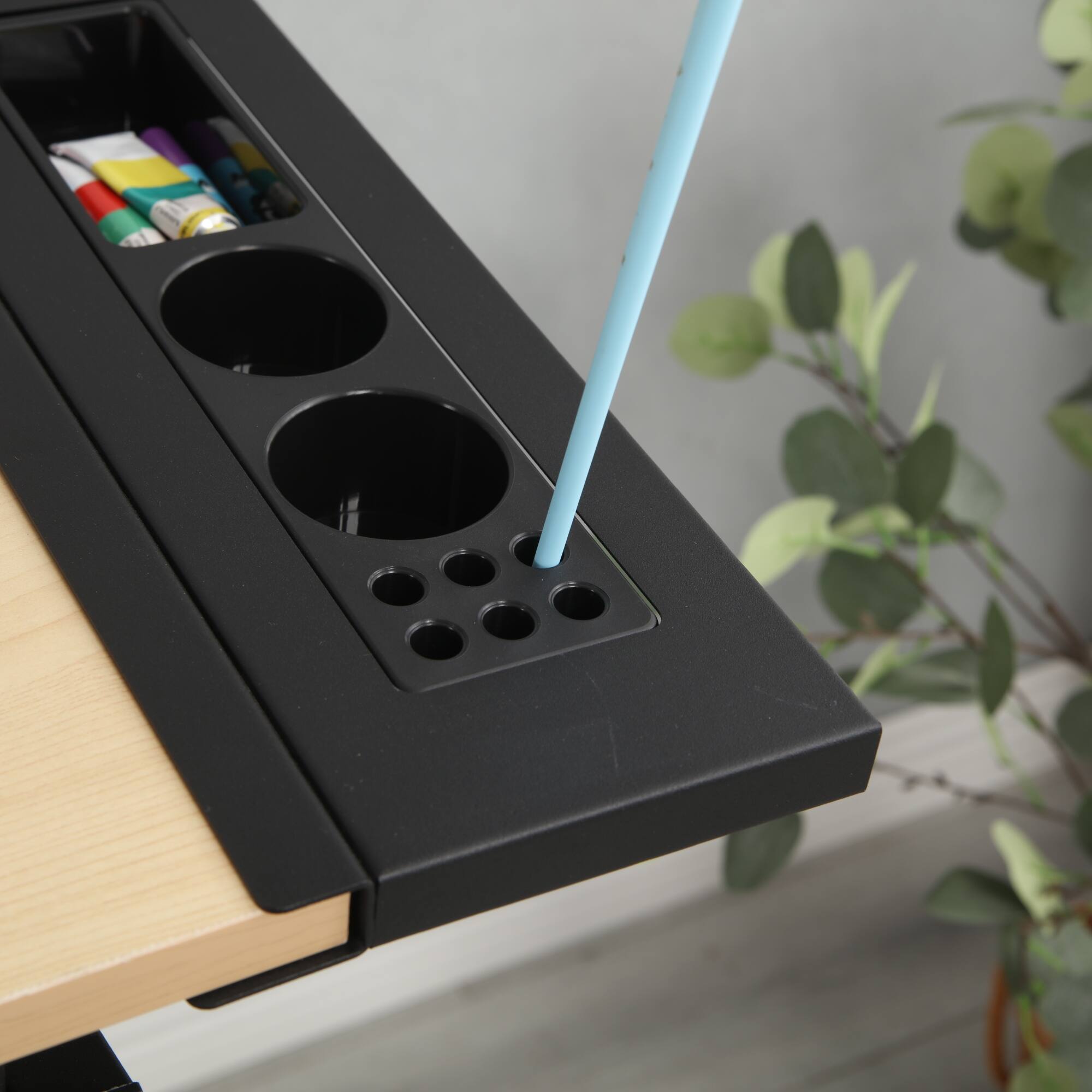 Alt View 9. GOODSILO - Professional Adjustable Drafting Table with Storage Drawers and Stool for Artists and Students - Ameican White Oak.