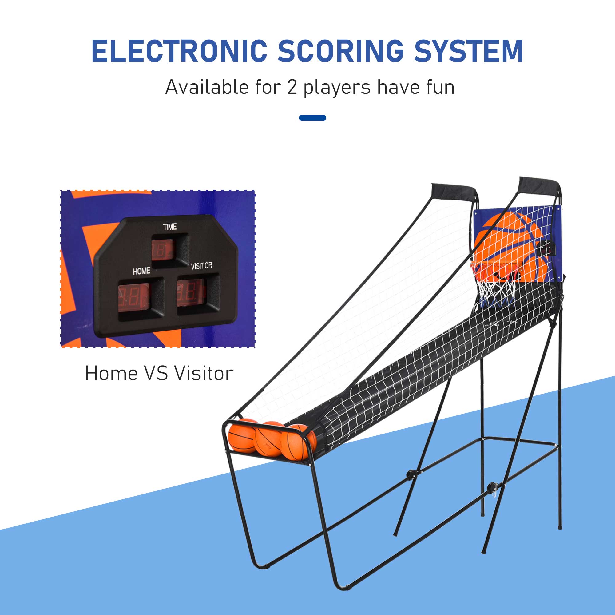 ELECTRONIC SCORING SYSTEM  
Available for 2 players have fun  

Home VS Visitor