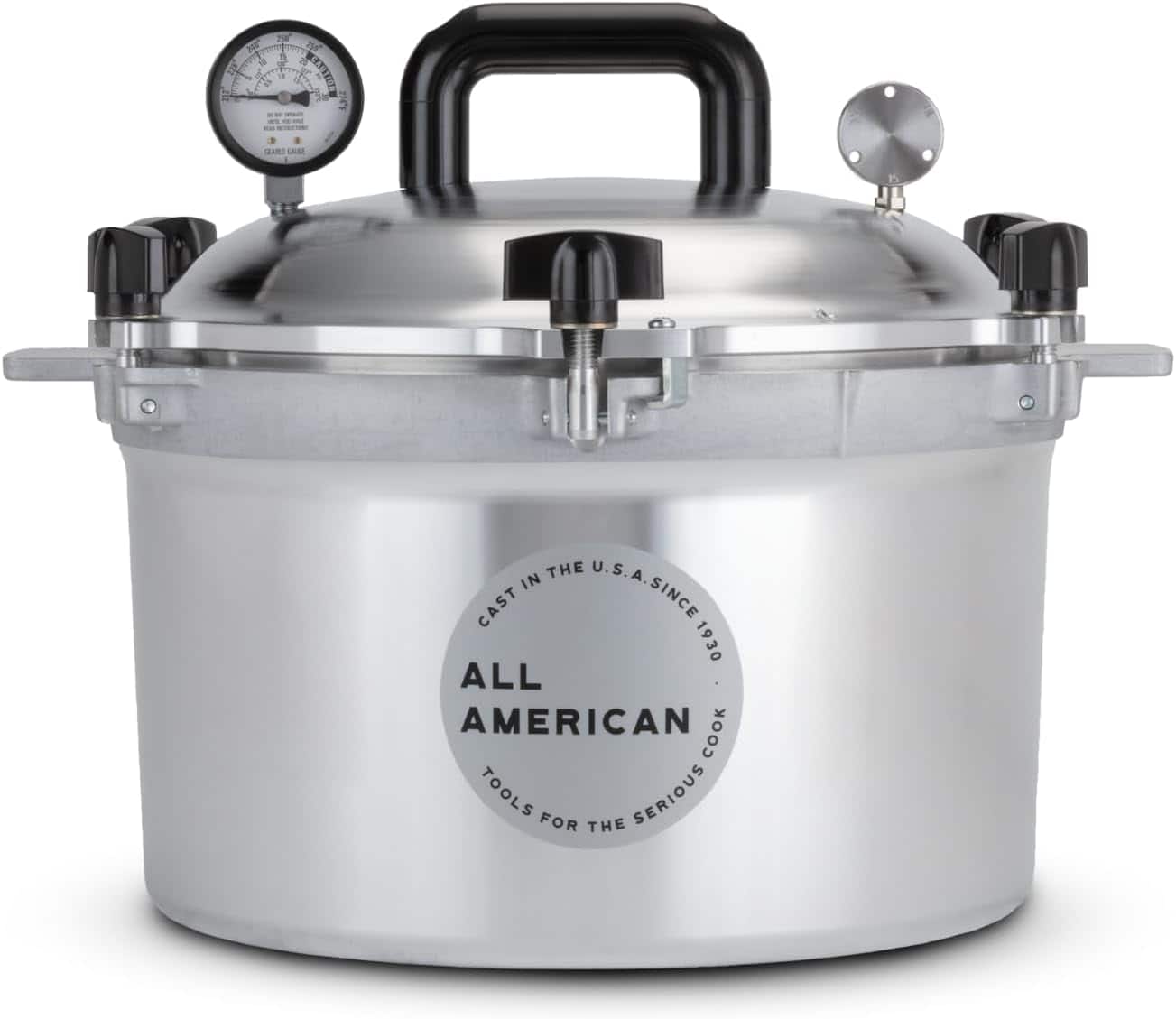All American - 1930: 15qt Pressure Cooker/Canner Suitable for Gas or Electric Stoves - Made in the USA - Stainless Steel