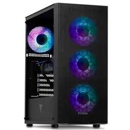 YEYIAN - Gaming PC YUMI Intel Core i5-14400F RTX 5060TI 32GB DDR5 6000MHz 1TB SSD Windows11 Home YPI-YU44F0C-56T1U - Black