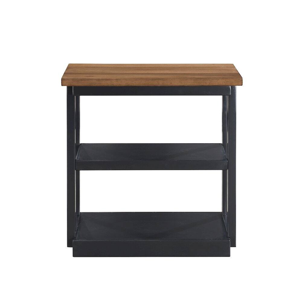 Alt View 5. New Classic Furniture - Decker 3-Piece Wood Occasional Table Set in Black/Brown - Black/Brown.