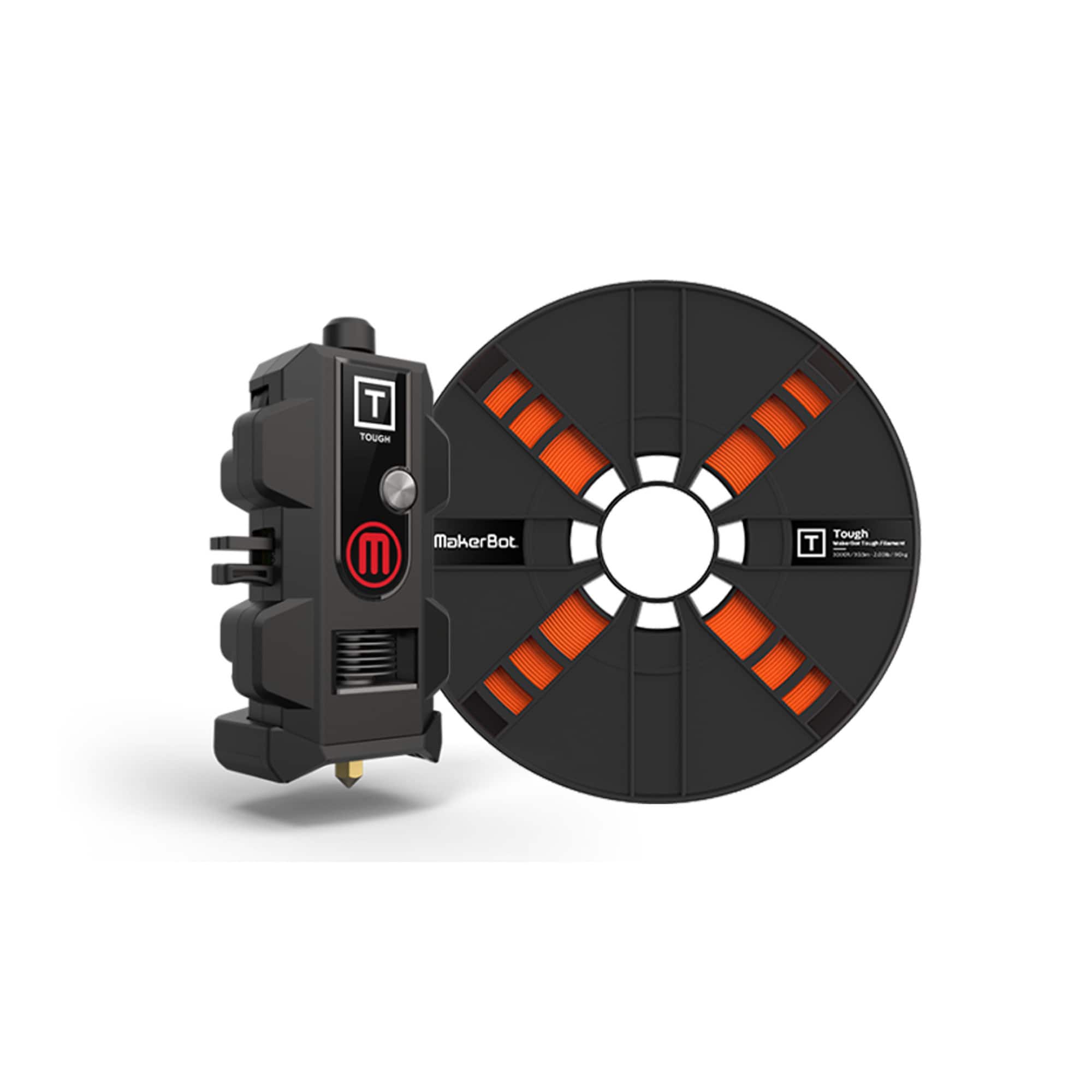 MakerBot - MP08325 1.75 mm Tough Smart Extruder Plus with Filament Spool Bundle