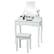 Front. Costway - Costway Vanity Dressing Table Set w/Removable Box &10 Dimmable Bulbs Touch Switch - White.
