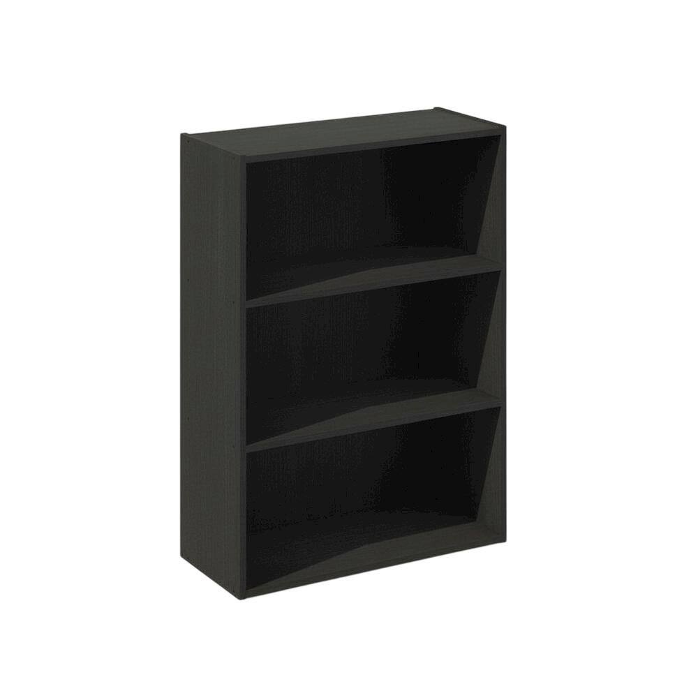Front. FurniFact - Wood bookcase with sleek design for versatile storage - Americano.