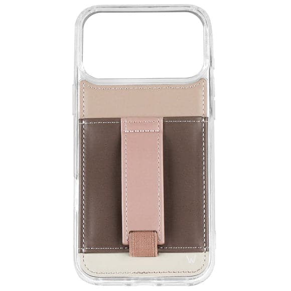 Walli Cases - Phone Case with Wallet and Finger Strap for iPhone 17 Pro Max - Mocha Mae