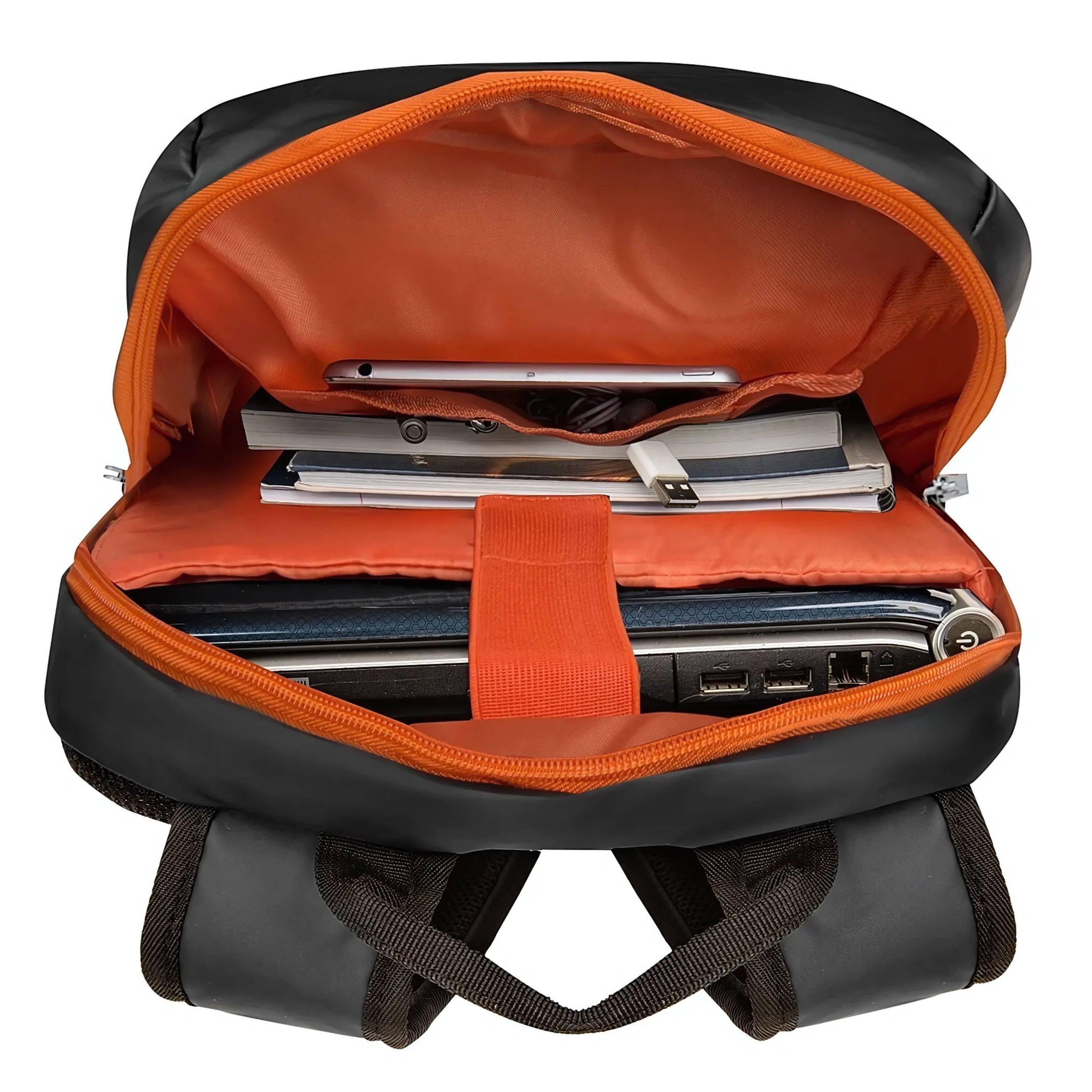 Left. Kitcheniva - Travel Backpack School Bag For 15" Laptop - Gray/Orange.