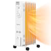 Front. Costway - Costway 1500W Electric Indoor Oil Heater W/3 Heat Settings & Safe Protection for Home - White.