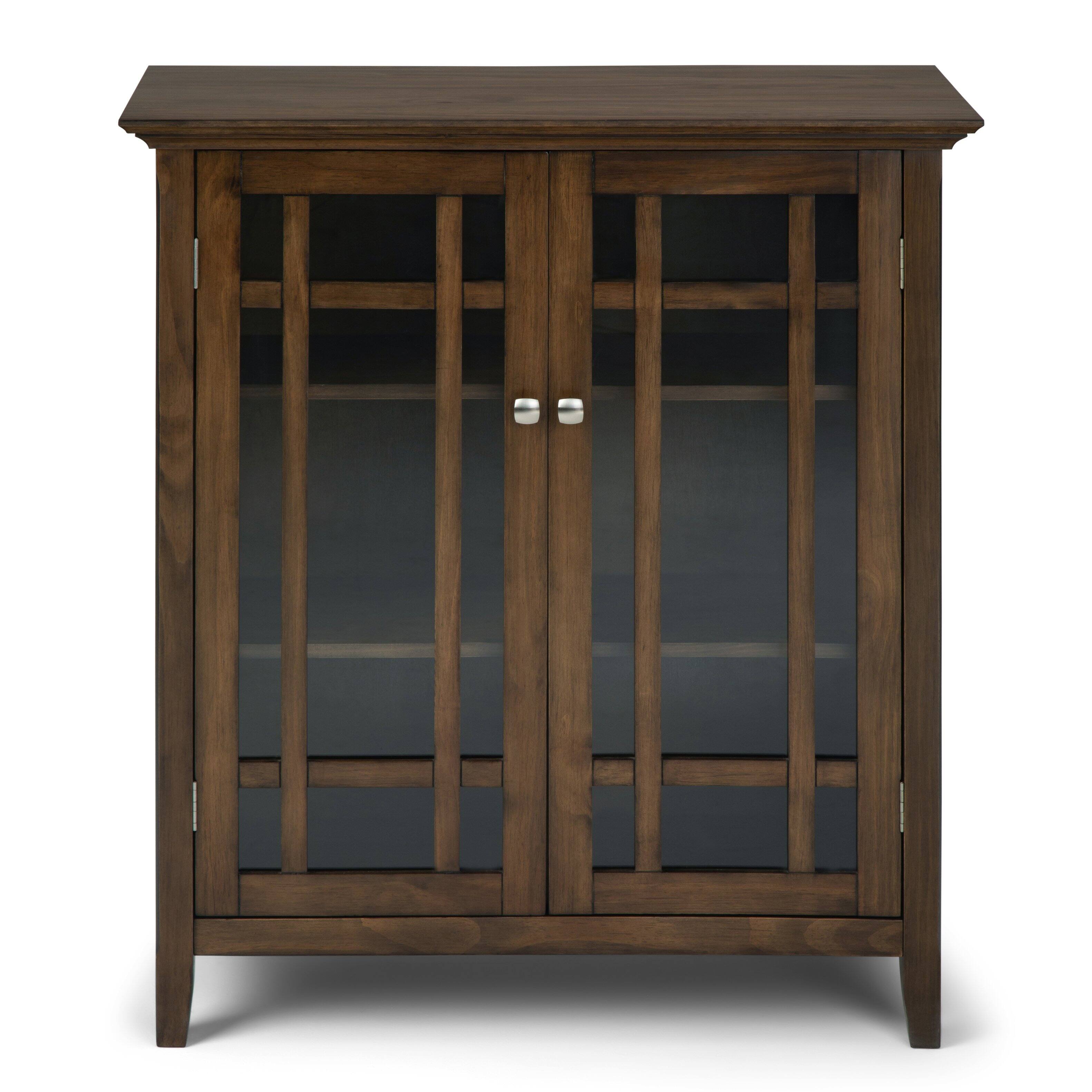 Alt View 11. Simpli Home - Bedford Solid Wood 39 inch Wide Transitional Medium Storage Cabinet - Rustic Natural Aged Brown.