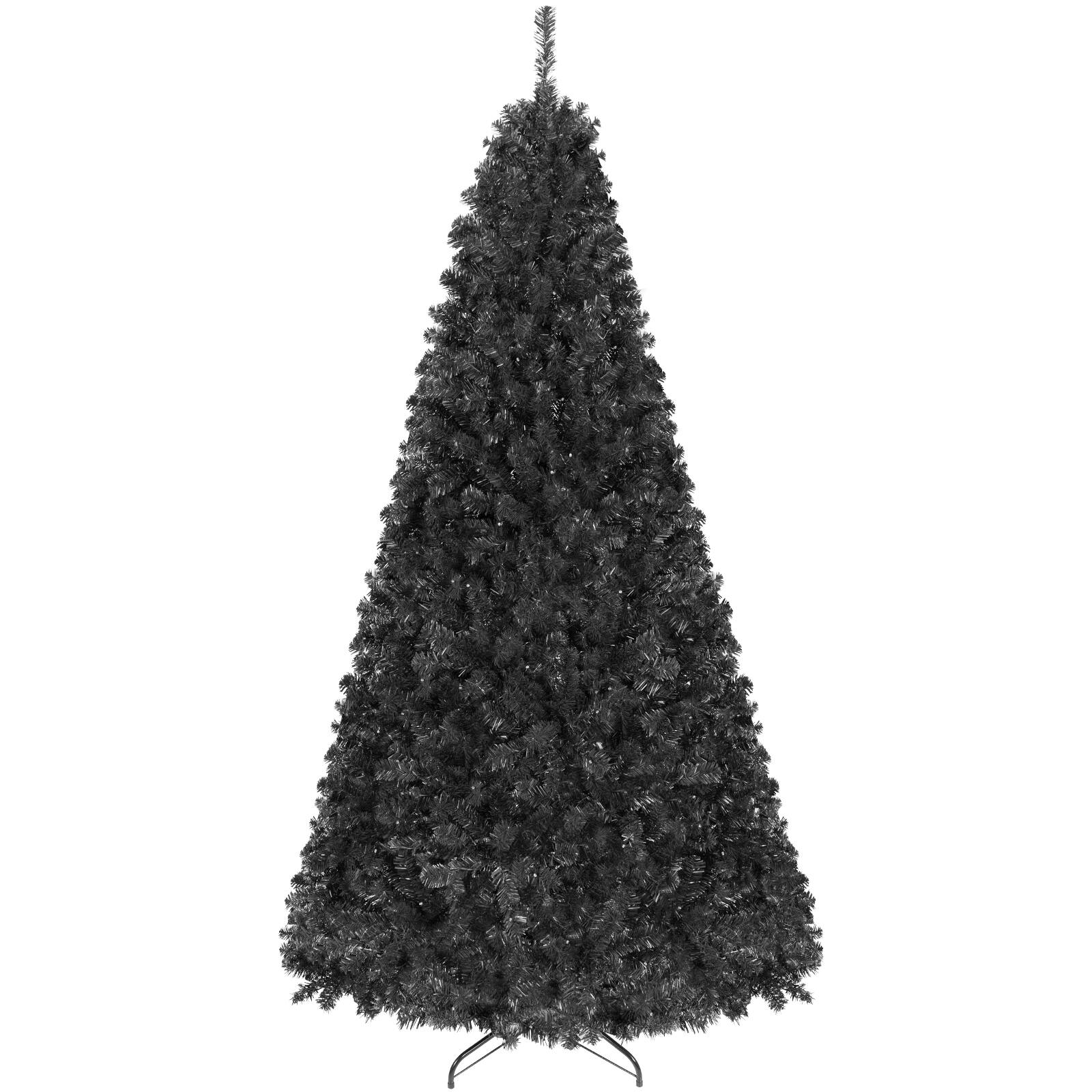 Alt View 9. Costway - 7 ft Pre-Lit Decoration Tree for Christmas Halloween Hinged - Black.