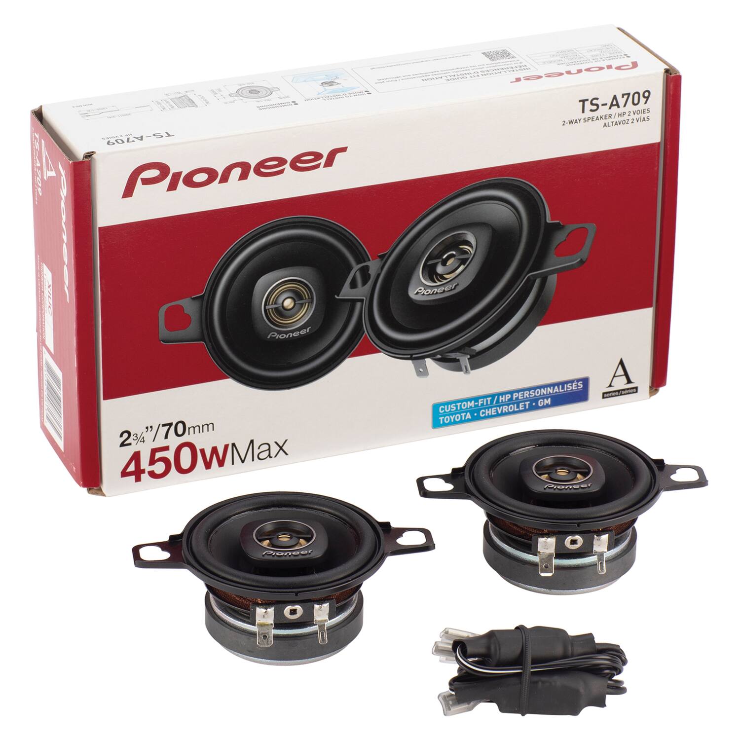 sechod.as : Pioneer TS-A709 HP 2-WAY SPEAKER ALTAVO22 a VIAR E T5-4709 709 R A Pioneer 40 PON Panes Poneet Proneer A / HP PERSONNALISSE n - CUSTOM-FIT GM CHEVROLET TOYOTA 23/4/70mm 450WMax MnOS Maneer