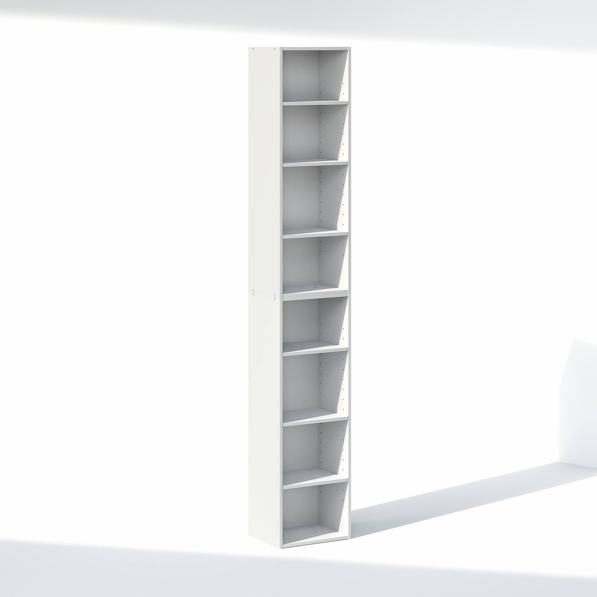 Alt View 5. Furinno - PASIR 8-Tier Closet Organizers and Storage, Adjustable Storage Organizer, Closet Storage, 12-In, for Closet, Bedroom - White.