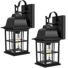 Nordic Hygge - 2-Pack Outdoor Light Fixtures 100% Aluminum Waterproof in Black