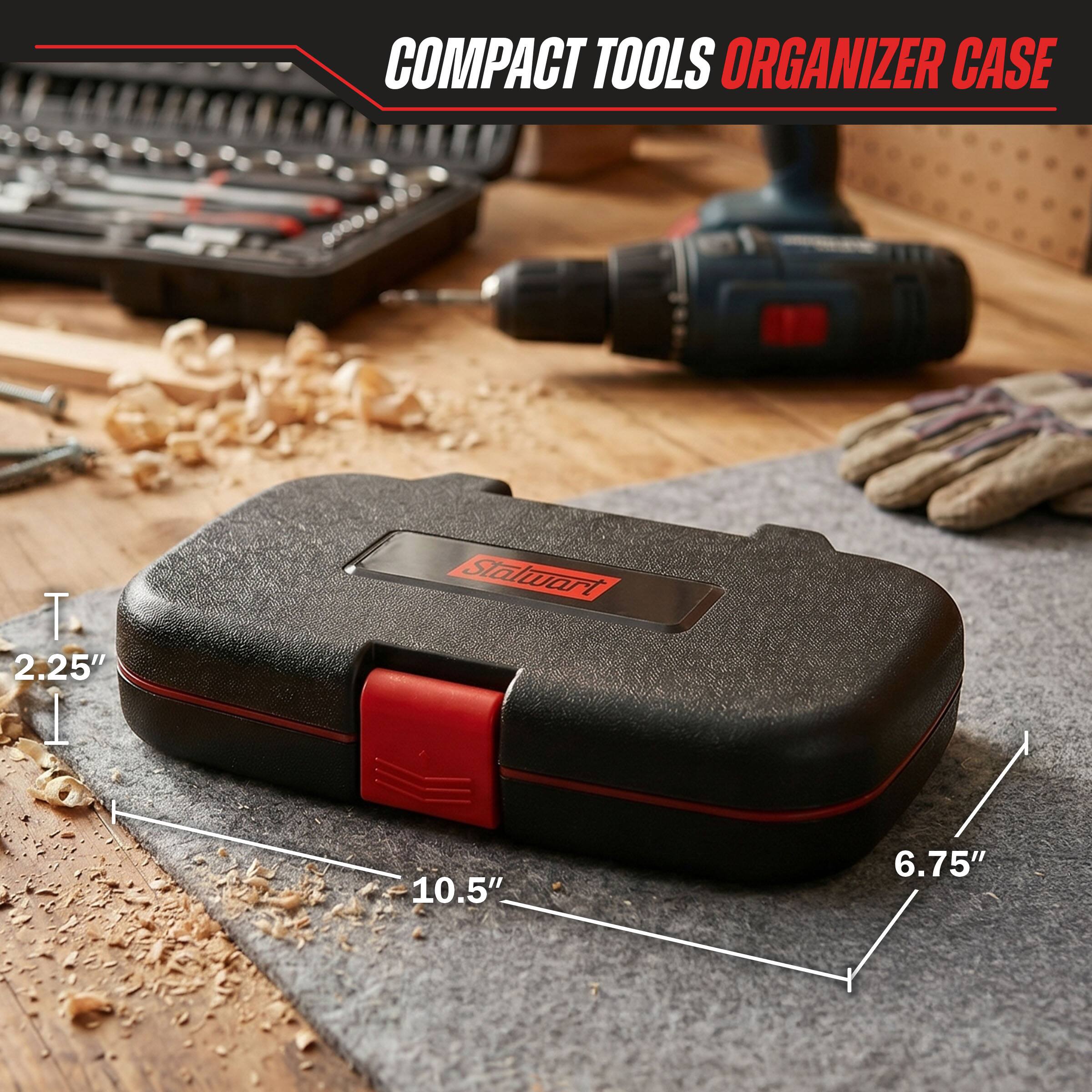 COMPACT TOOLS ORGANIZER CASE  
T 2.25"  
10.5"  
6.75"