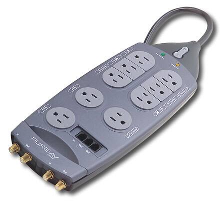 Angle Standard. Belkin - PureAV Home Theater Surge Protector - Silver.