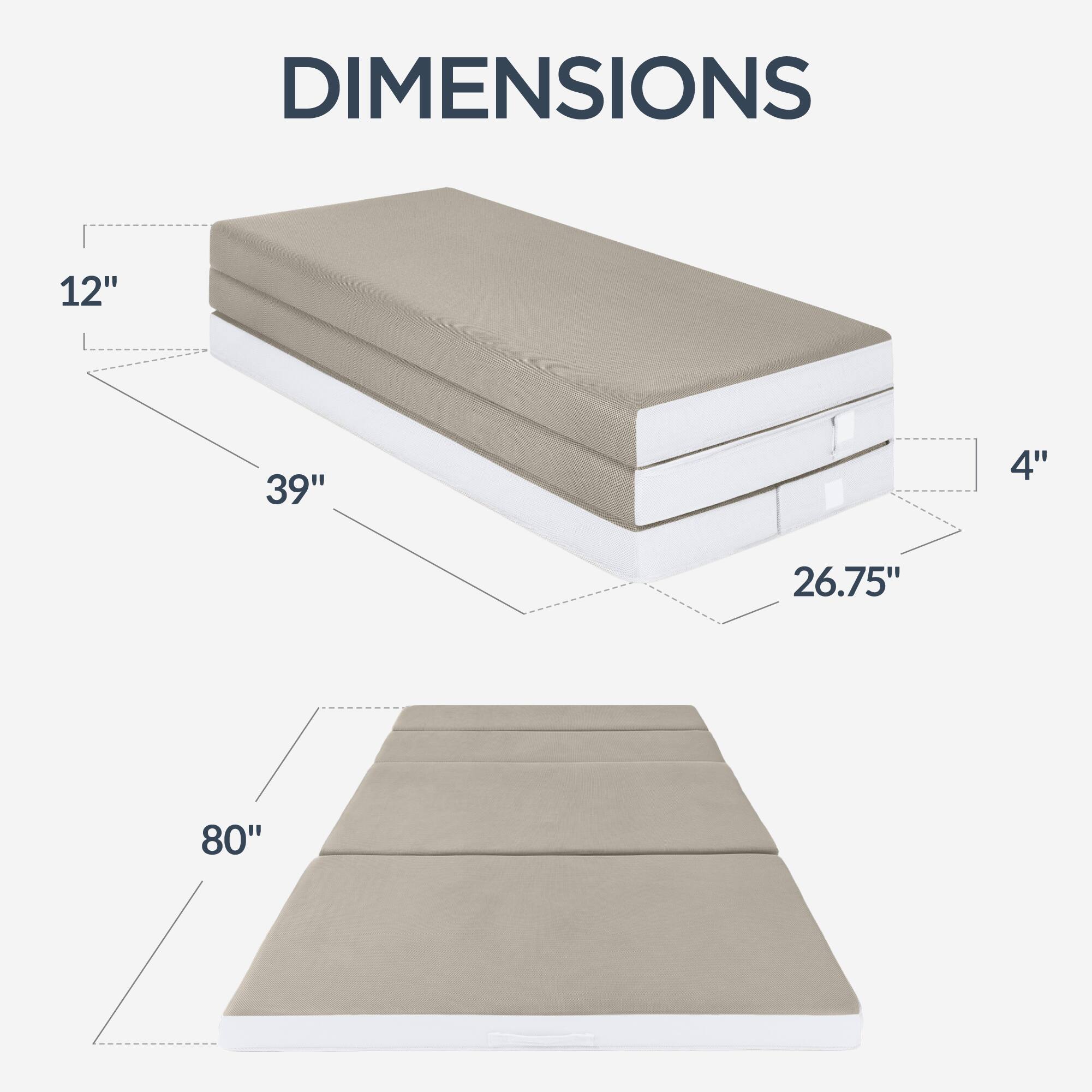 DIMENSIONS 12" 39" 4" 26.75" 80"