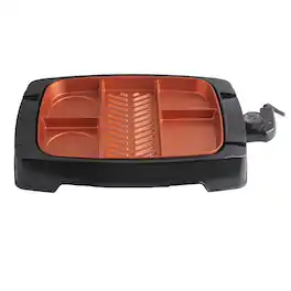 Brentwood - Multi-Portion Electric Indoor Grill with Non-Stick Coating - Copper