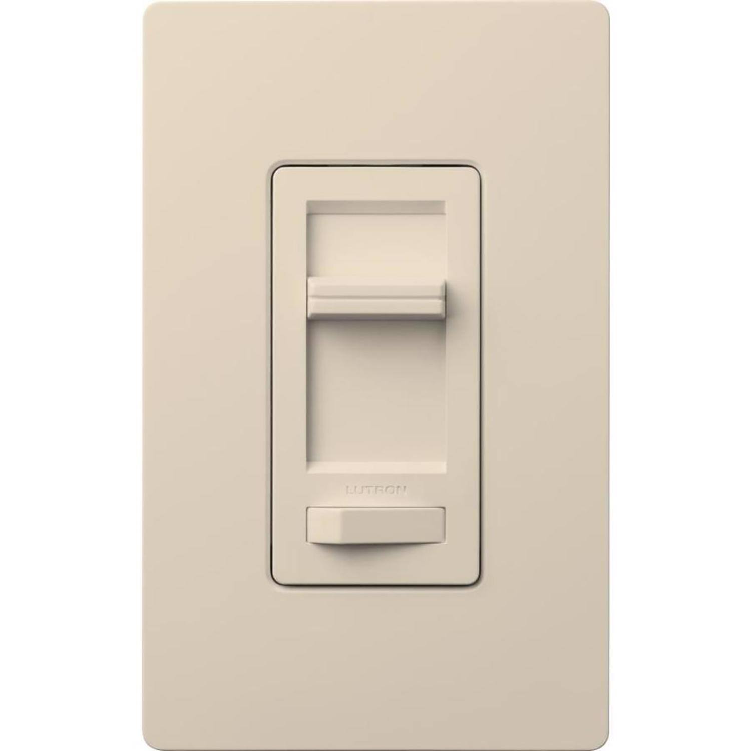 Front. Lutron - Lutron Lumea Almond 150W for CFL and LED / 600W for incandescent and halogen W 3 Way Dimmer Switch 1 - Almond.