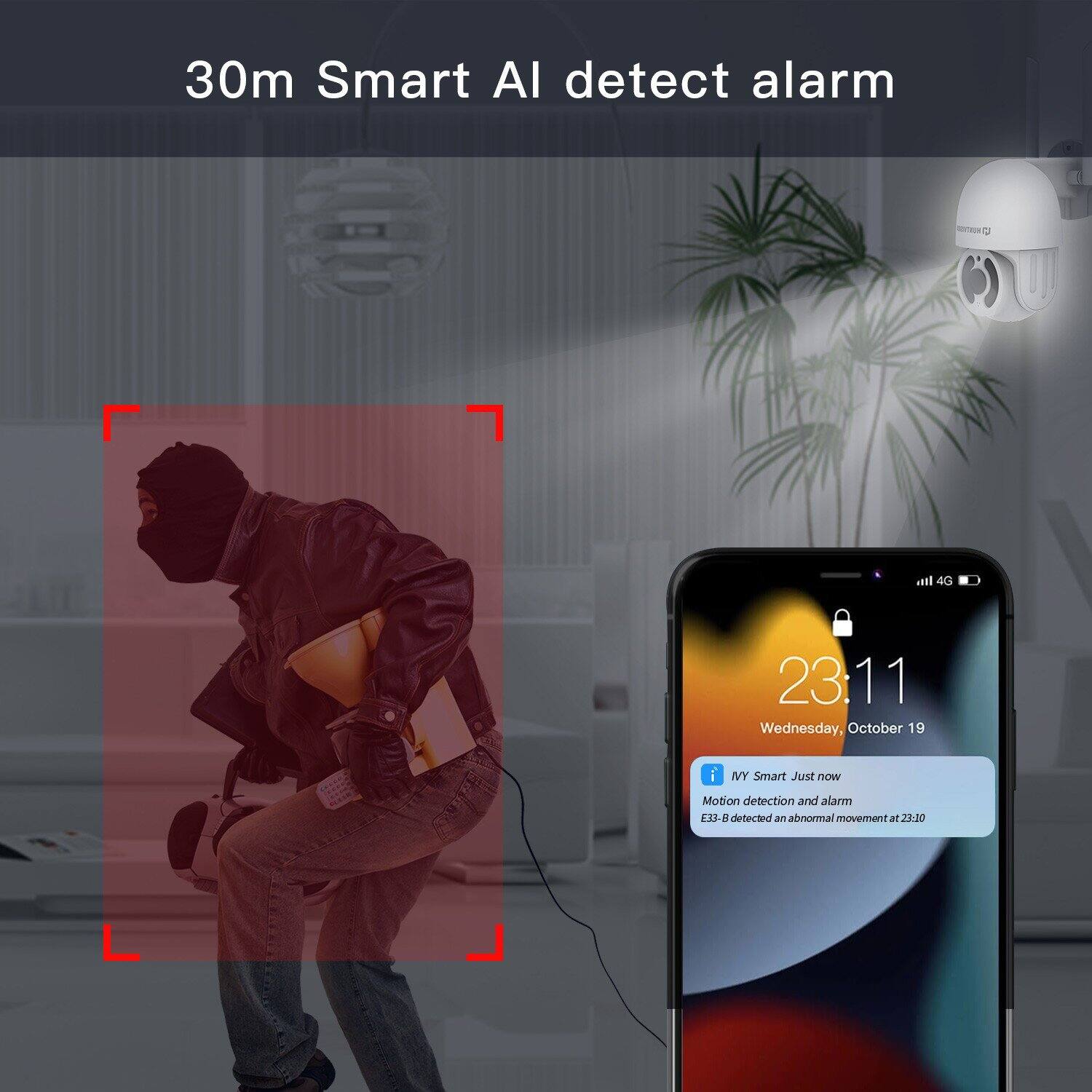 30m Smart AI detect alarm

23:11 Wednesday, October 19

NY Smart Just now
Motion detection and alarm
E33-B detected an abnormal movement at 23:10