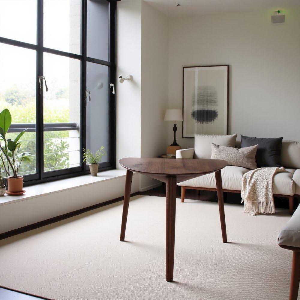 Alt View 3. Starlight Canyon Home - Brown Modern Dining Table – Small Round Mid Century Corner Kitchen Table - Brown.
