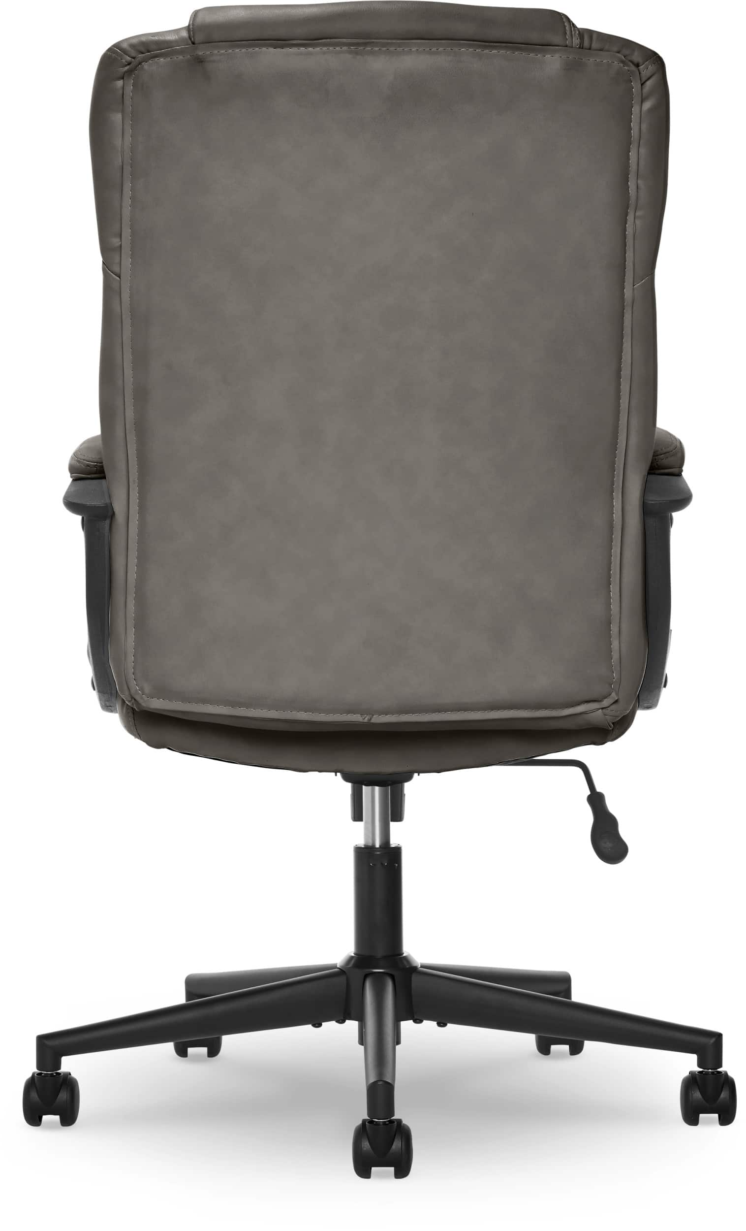 Alt View 18. Serta - Connor Upholstered Executive High-Back Office Chair with Lumbar Support - Bonded Leather - Gray.