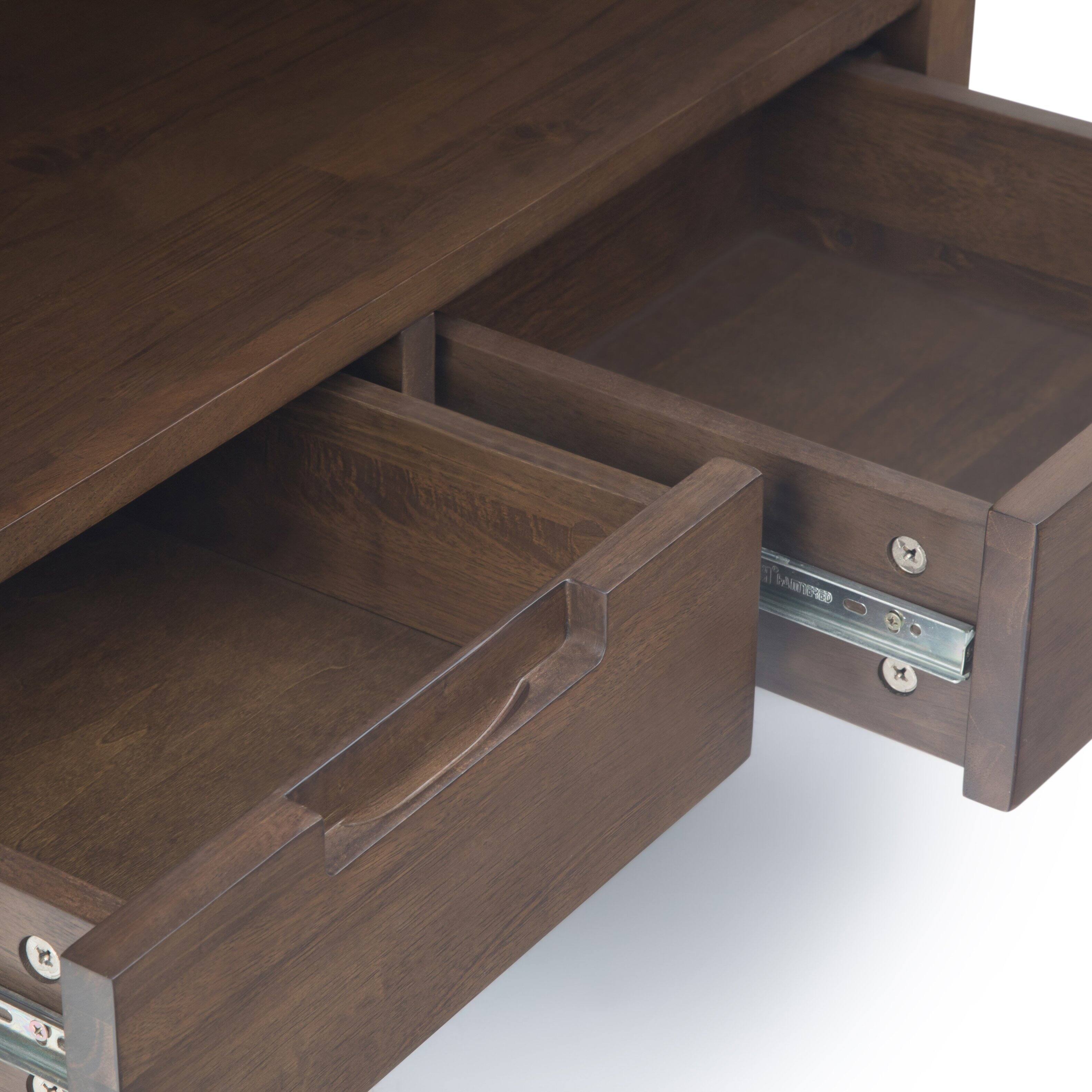 Alt View 7. Simpli Home - Banting 48 inch Desk and 30 inch Bookcase - Walnut Brown.