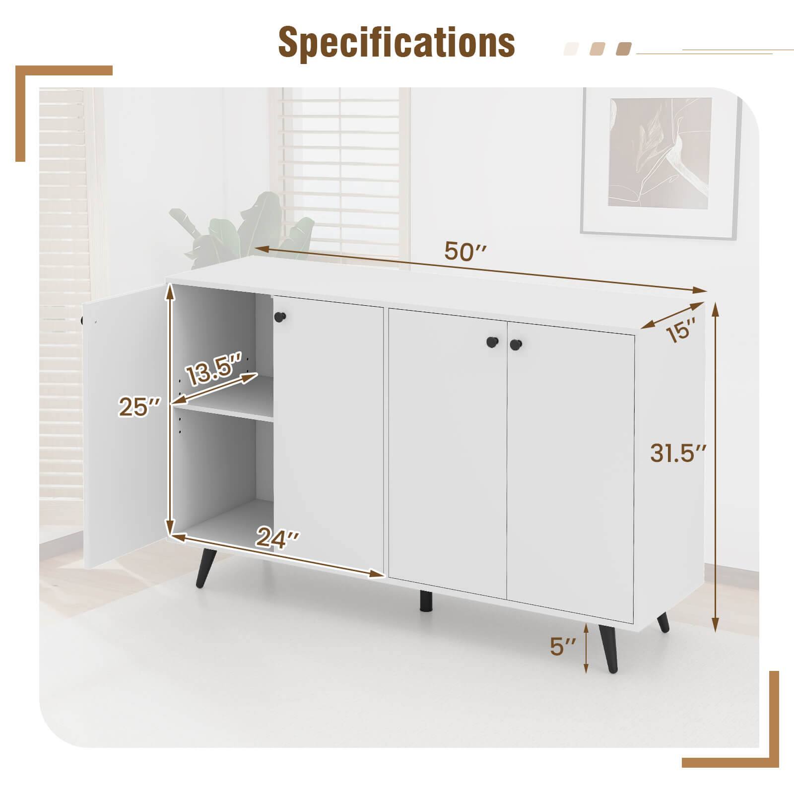 Specifications

- 50"
- 31.5"
- 15"
- 13.5"
- 25"
- 24"
- 5"