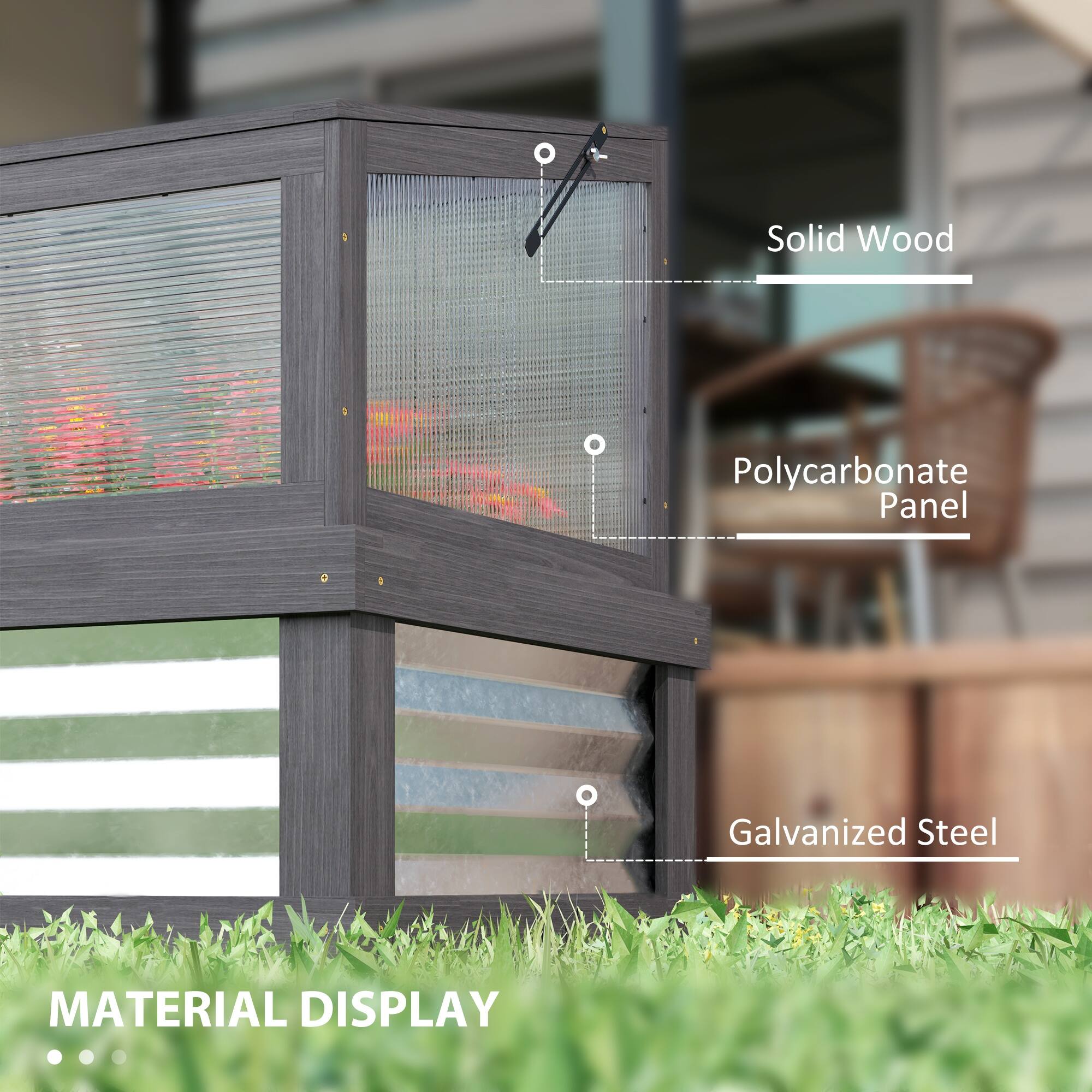MATERIAL DISPLAY
Solid Wood
Polycarbonate Panel
Galvanized Steel