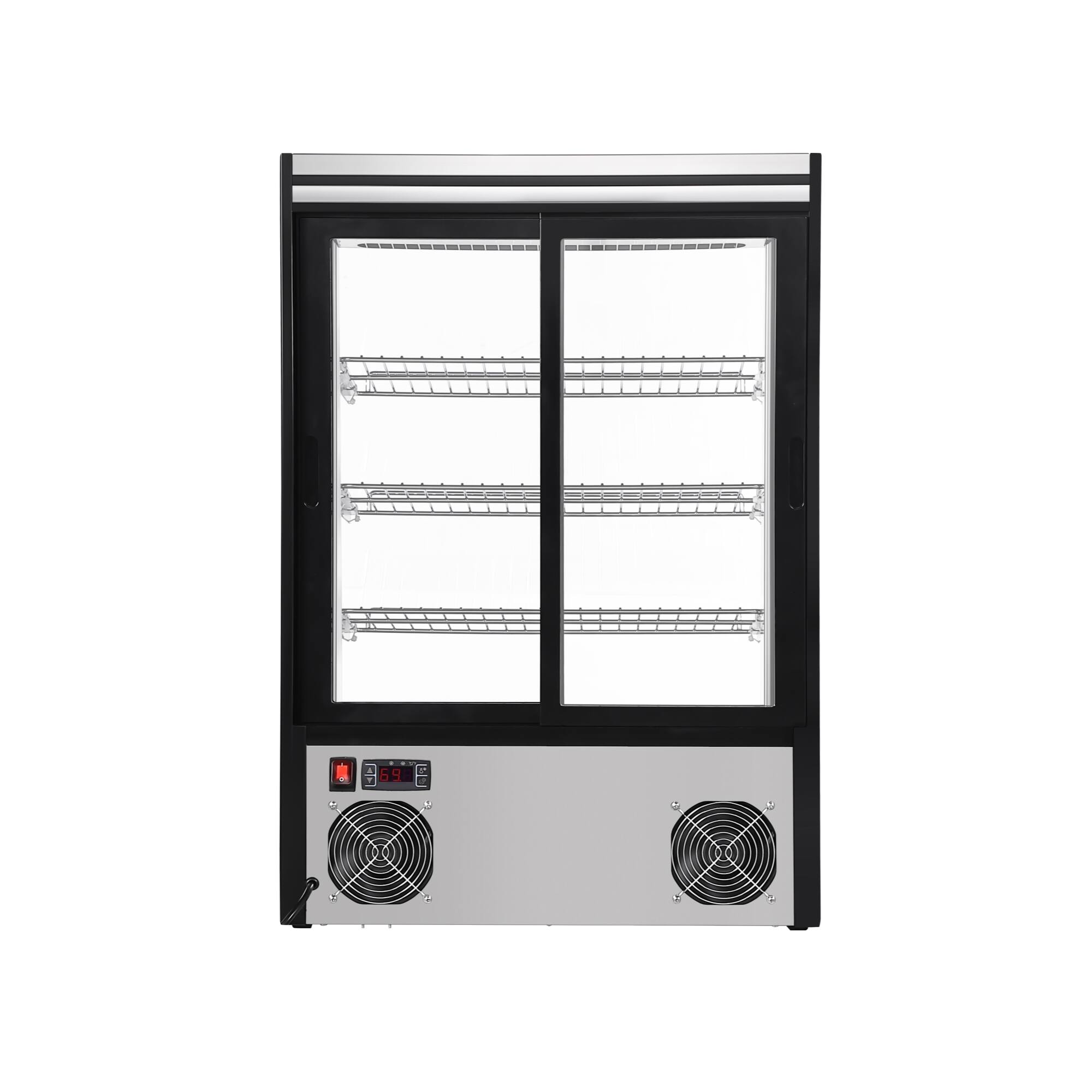 Alt View 4. Koolmore - 24 in. 4 Tier Commercial Countertop Bakery Display Refrigerator (CDC-49-SS) - black.