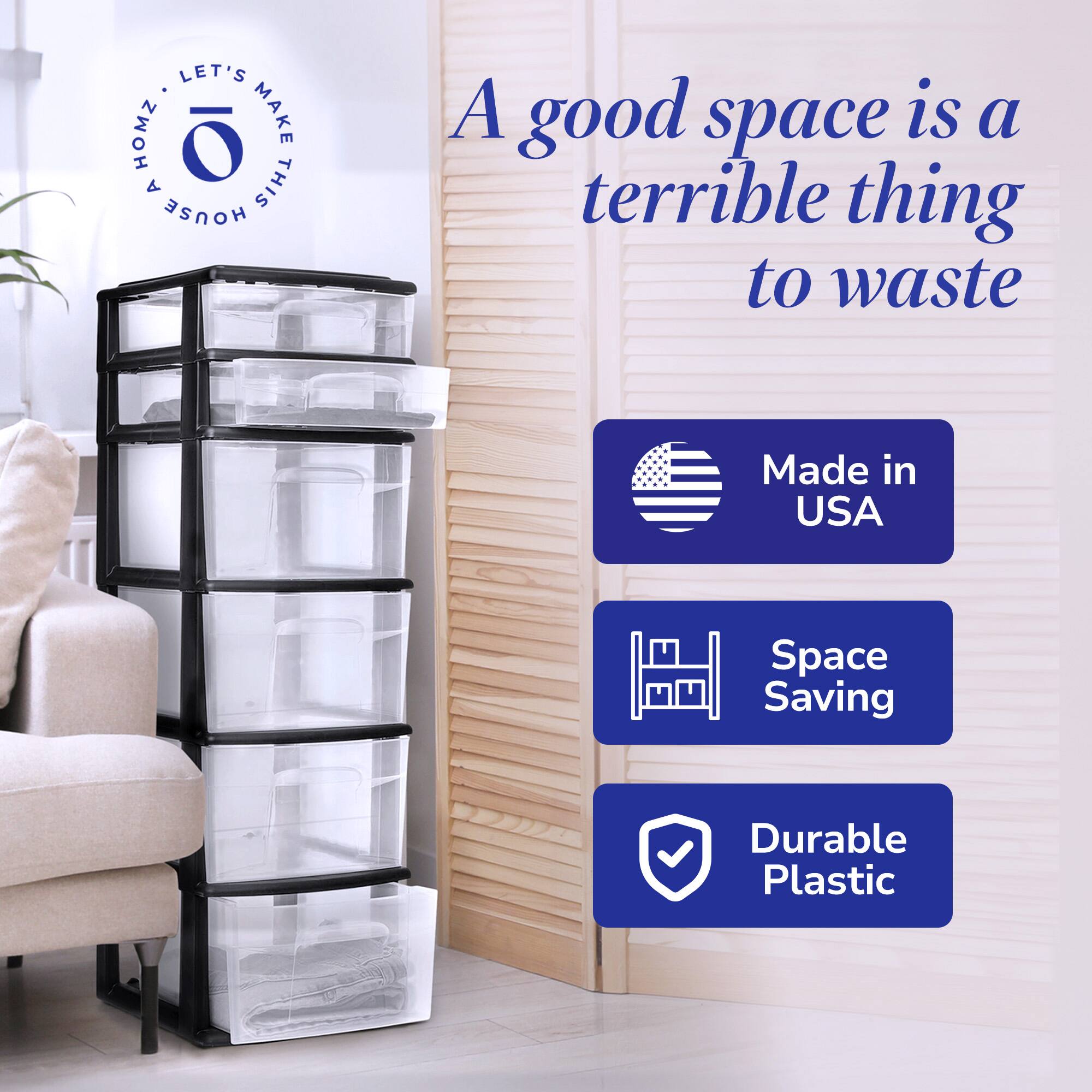 LET'S MAKE THIS HOUSE A HOME

A good space is a terrible thing to waste

Made in USA

Space Saving

Durable Plastic