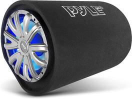 Pyle - PLTAB122 12" 600 Watt Rear Vented Tube Subwoofer Enclosure w/ Illuminating LED Lights