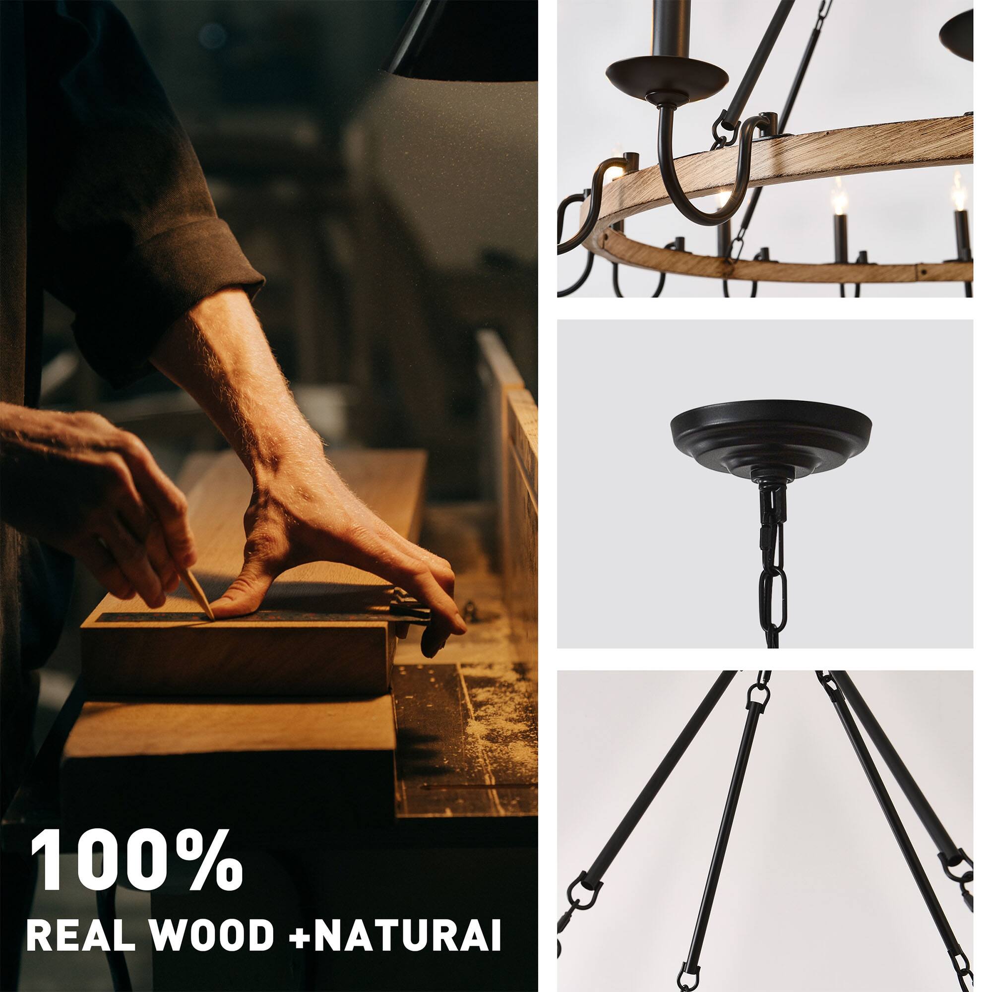 100% REAL WOOD + NATURAL