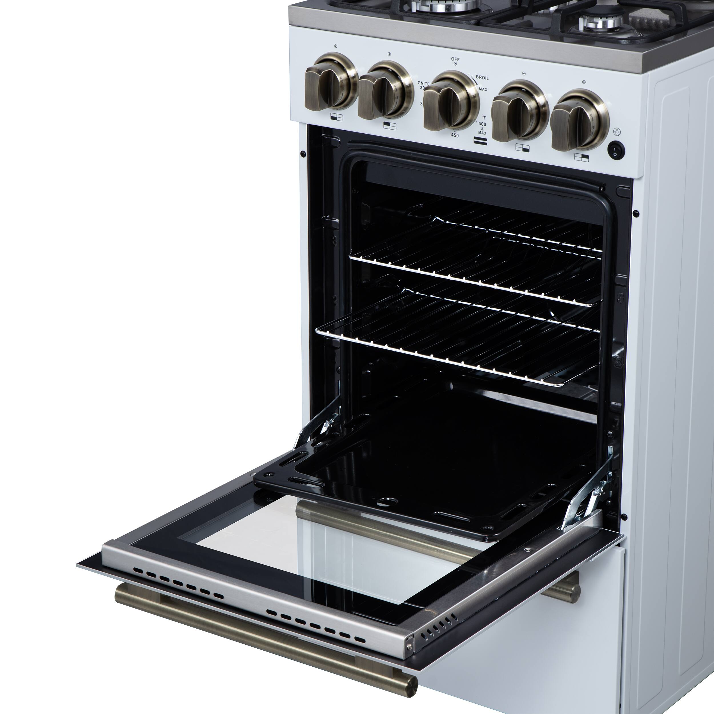 Alt View 12. Forno Appliances - Lamazze 2.05 Cu. Ft. Freestanding Gas Range - White.