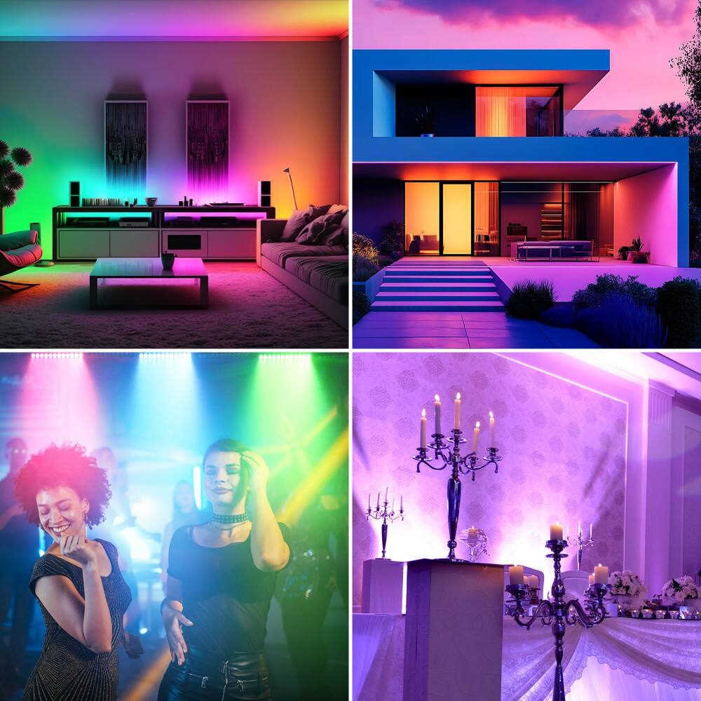 Left. UKing - 72W 12LEDs RGBWA+UV Wall Washer Light Controlled by Remote,DMX512(10CH),Auto,Master-slave Ideal for Party.