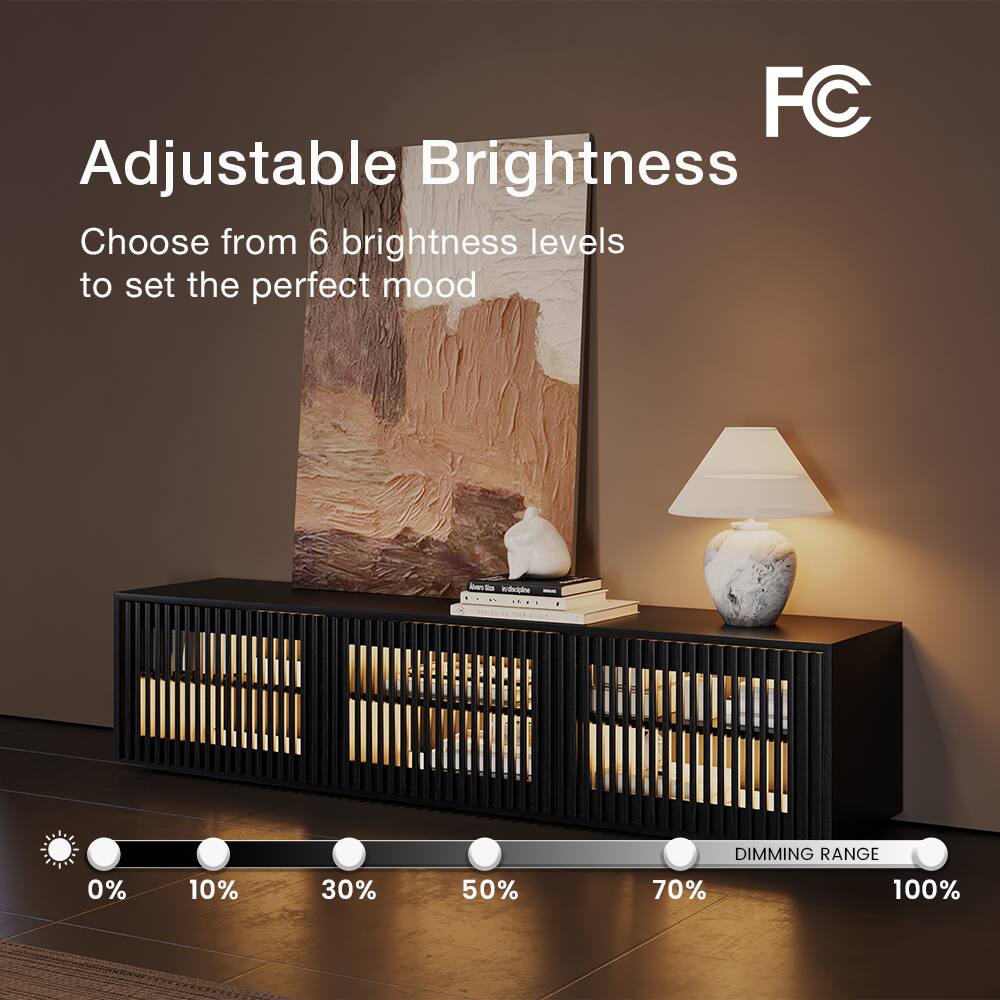 FC Adjustable Brightness  
Choose from 6 brightness levels to set the perfect mood  
Snars - nndc - DIMMING RANGE 0% 10% 30% 50% 70% 100%