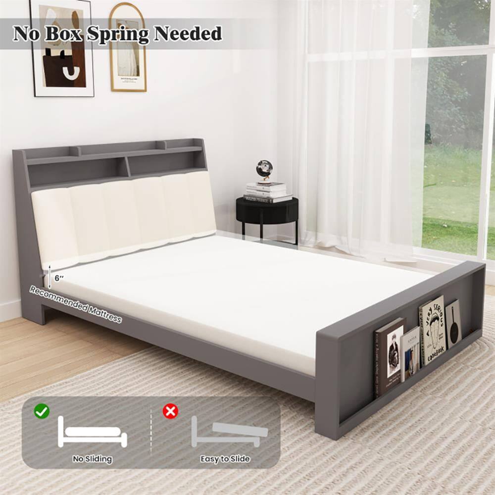 No Box Spring Needed

6" Recommended Mattress

No Sliding

Easy to Slide