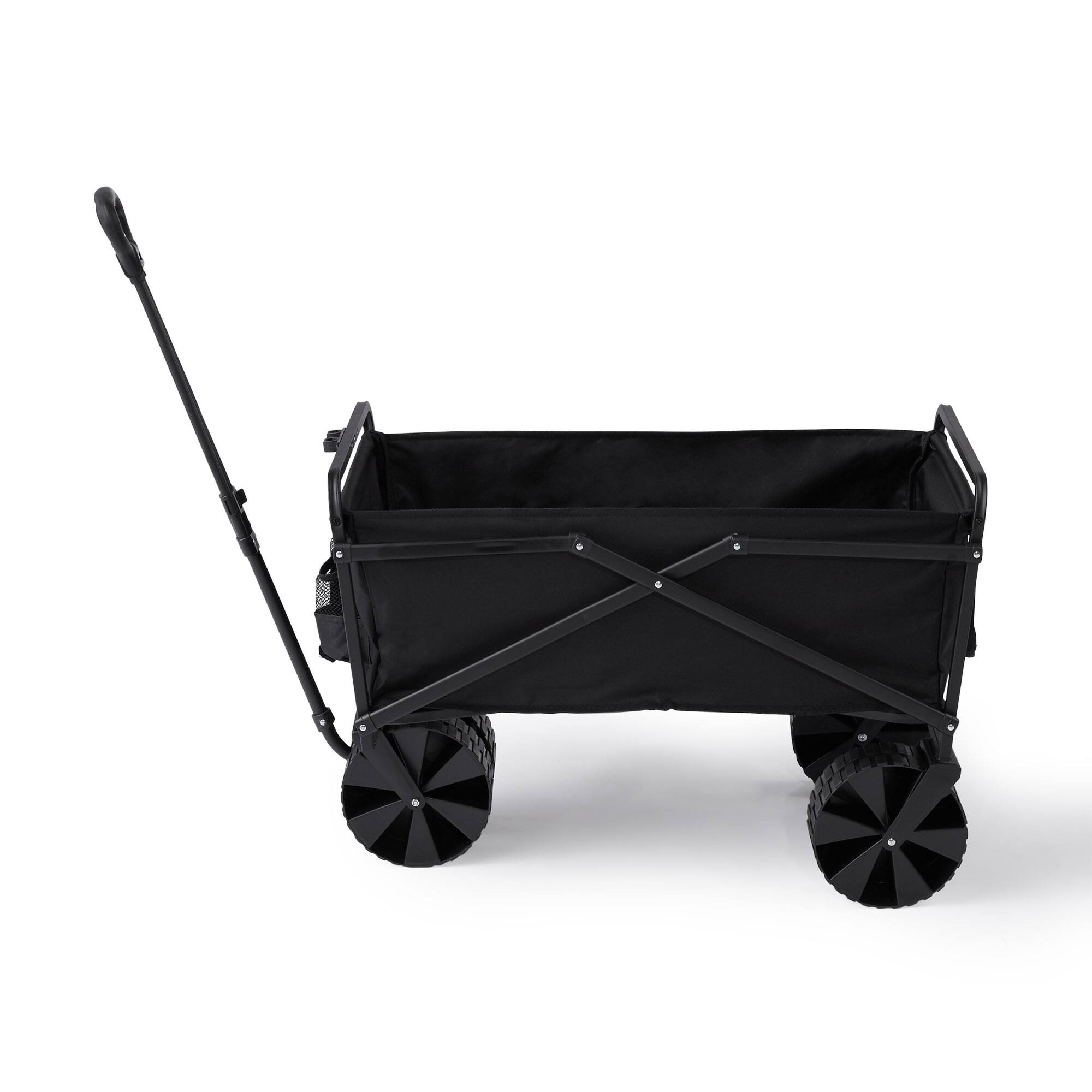 Alt View 5. SEINA - Seina 150lb Capacity Collapsible Steel Frame Outdoor Utility Wagon Cart, Black - Black.