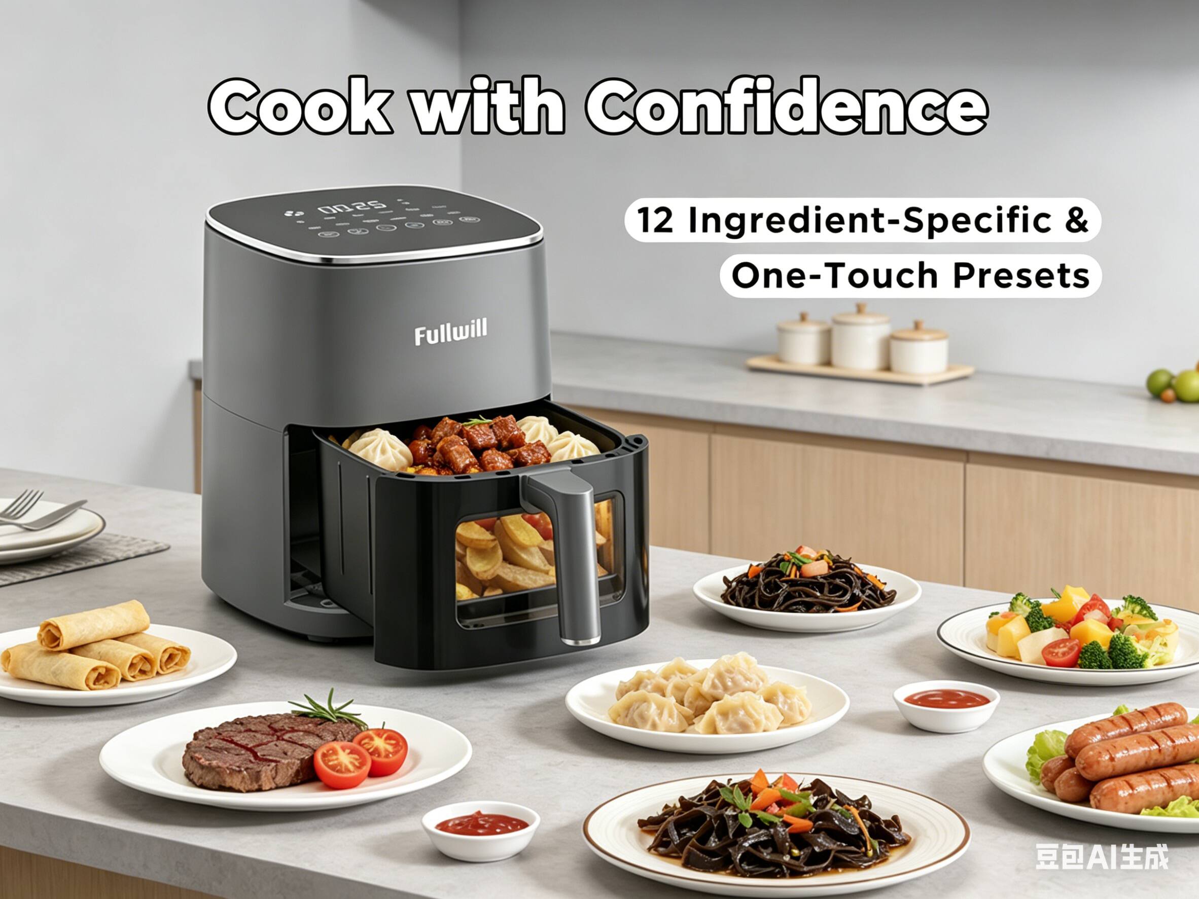 Cook with Confidence  
2500 Fullwill  
12 Ingredient-Specific & One-Touch Presets