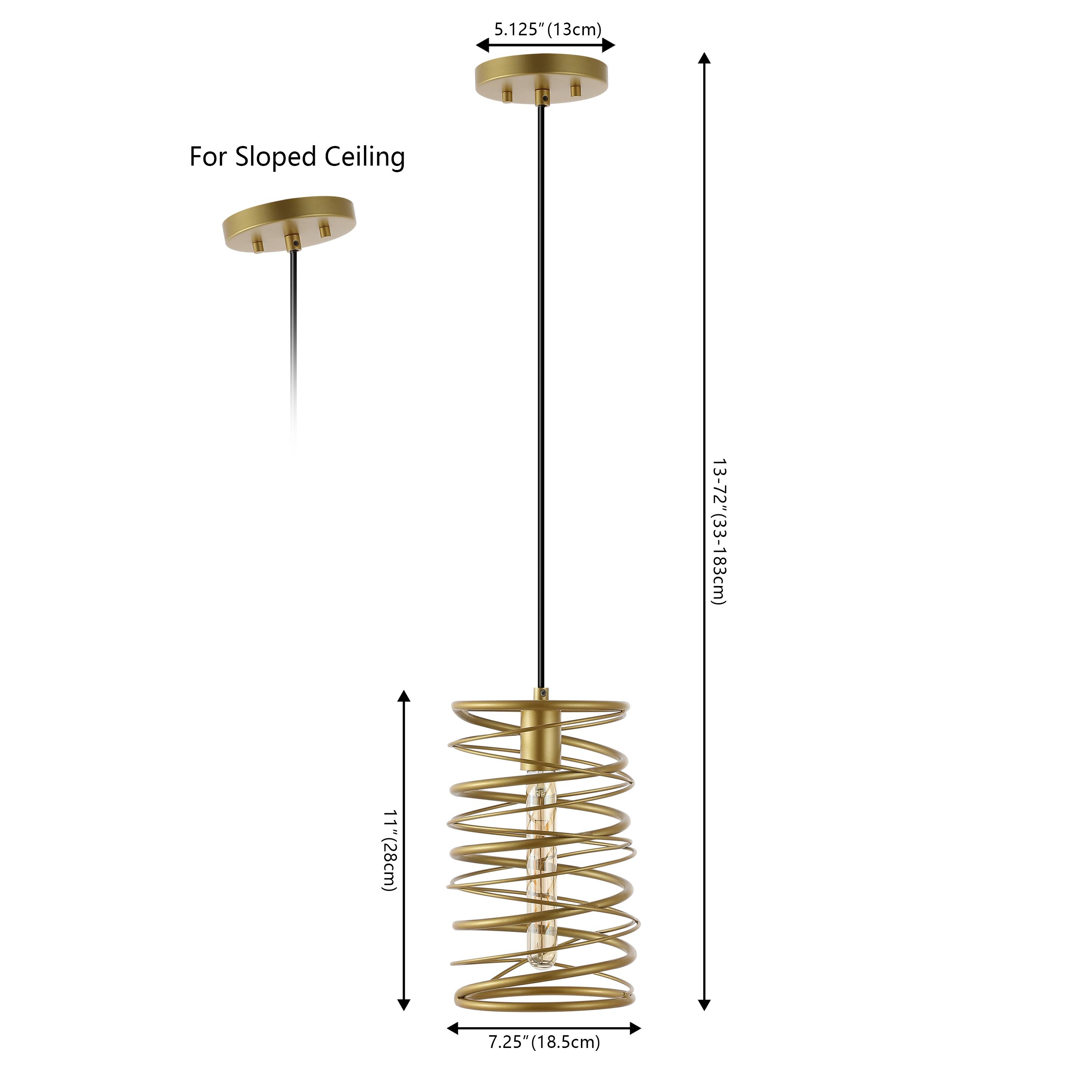 5.125" (13cm) For Sloped Ceiling  
13-72" (33-183cm)  
11" (28cm)  
7.25" (18.5cm)