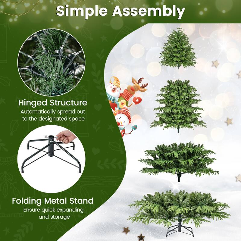 Simple Assembly

Hinged Structure  
Automatically spread out to the designated space

Folding Metal Stand  
Ensure quick expanding and storage