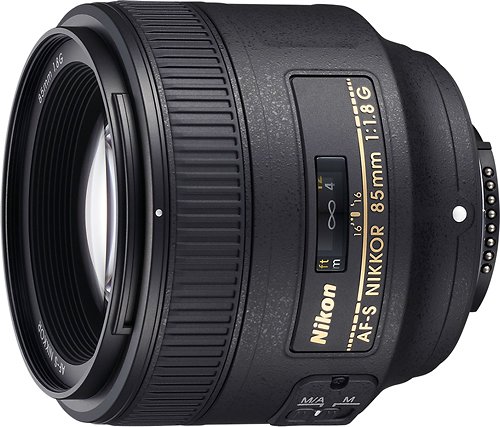 Angle Zoom. Nikon - AF-S NIKKOR 85mm f/1.8G Medium Telephoto Lens - Black.