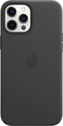 Apple - Leather Case with MagSafe (for iPhone 12 Pro Max) - Black