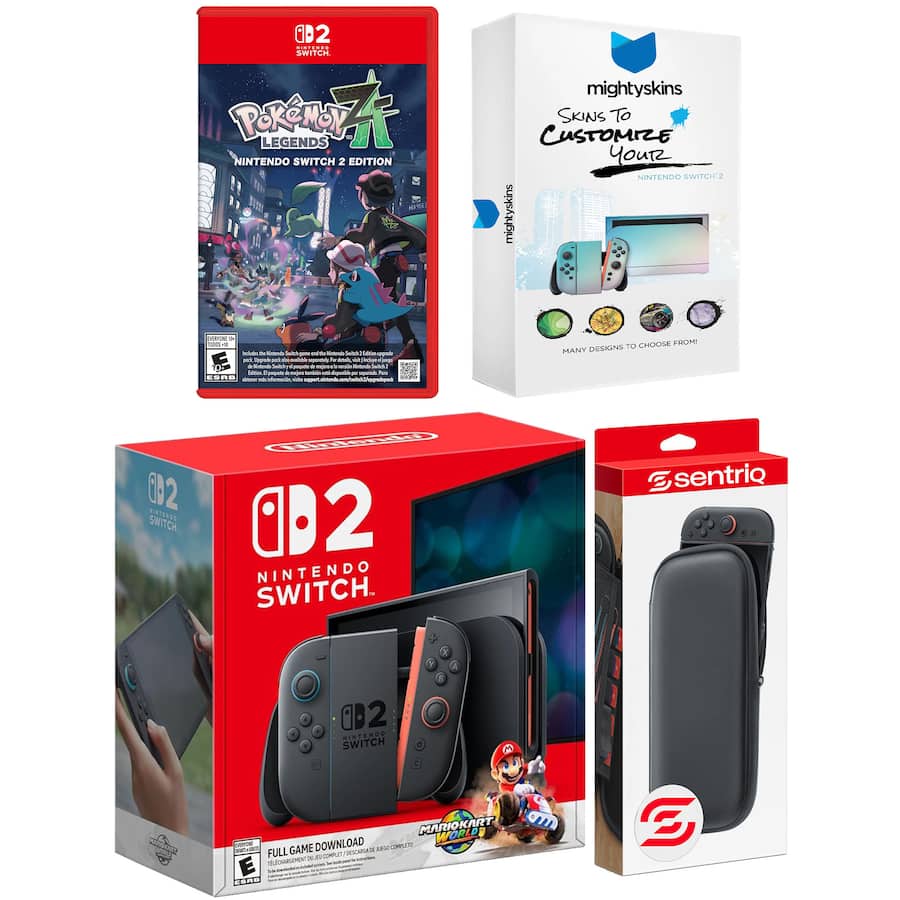 Switch 2 + Mario Kart World, Pokemon Legends Z A, MightySkins Code Switch 2 + Mario Kart World, Pokemon Legends Z A, MightySkins Code