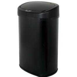 Hivvago - 13-Gallon Kitchen Trash Can with Touch Free Motion Sensor Lid - Black
