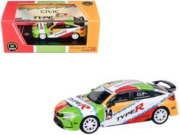 2023 Honda Civic Type R FL5 #14 "JACCS" Livery 1/64 Diecast Model Car by Paragon Models - Multi