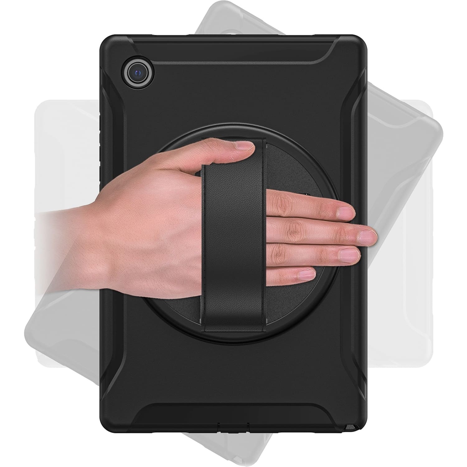 Alt View 12. SaharaCase - PROTECTION Hand Strap Series Case for Samsung Galaxy Tab A8 - Black.