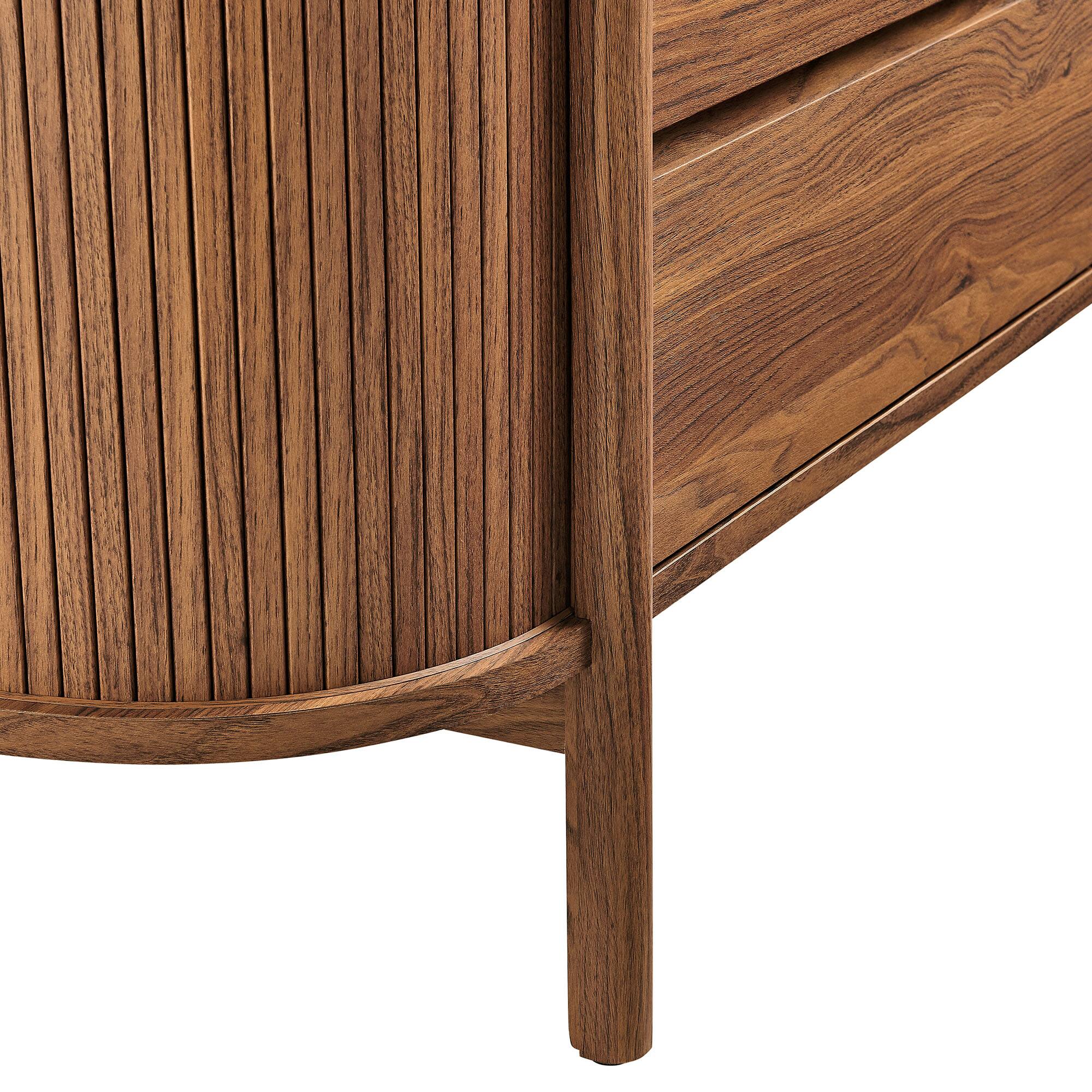 Alt View 5. Modway - Cadence 6-Drawer Curved Dresser by Modway - Walnut.