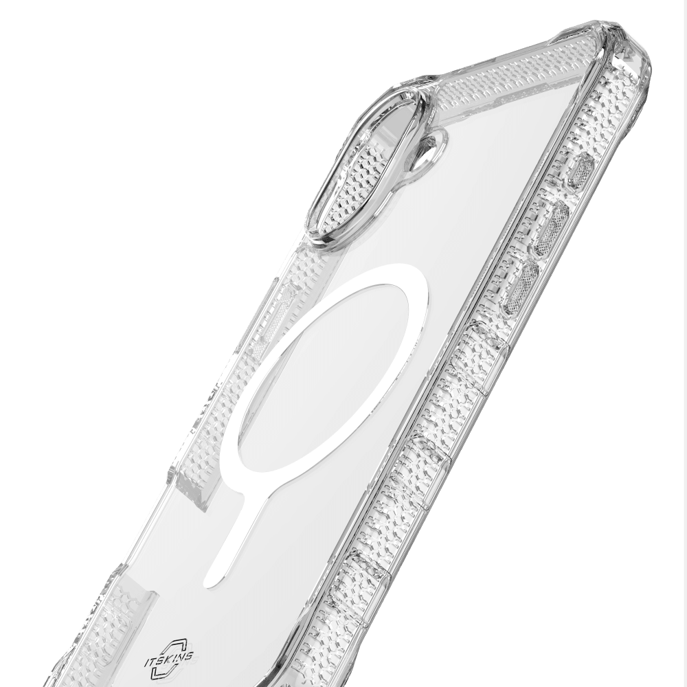 Alt View 4. Itskins - Supreme_R Clear MagSafe Case for Apple iPhone 16 - Clear.