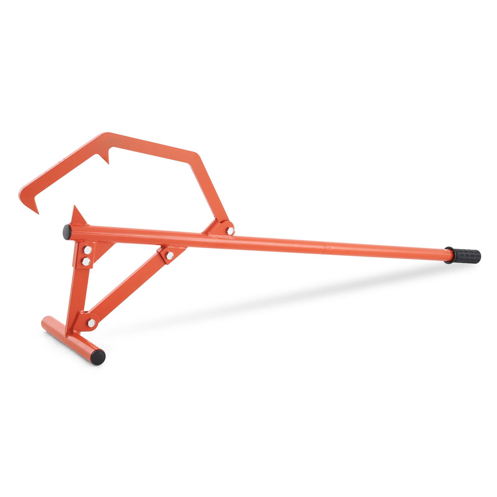 Front. VEVOR - Timberjack, 46.5 in, Heavy Duty Steel Log Roller, Log Lifter with Adjustable Cant Hook, Logging Tools Log Jack for Logs - Orange.